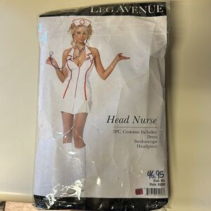 Leg Avenue Head Nurse 3PC. Costume Inc: Dress, Stethoscope, Headpiece Size: M/L